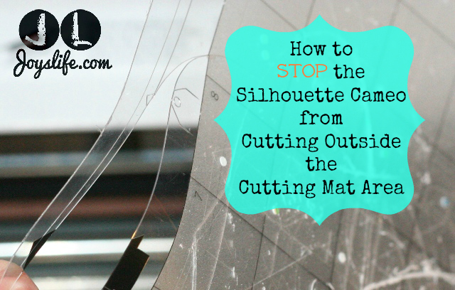 How to Stop the Silhouette Cameo from Cutting Outside the Cutting Mat Area #SilhouetteCameo #diecut #tutorials