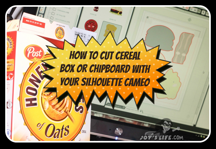 How to Cut Cereal Box Using the Silhouette Cameo #SilhouetteCameo #diecut #tutorials 