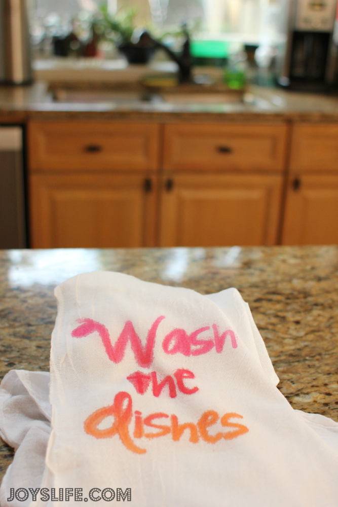 Wash the Dishes Kitchen Towel with SEI Tumble Dye #SEI #TumbleDye #TieDye #Kitchen