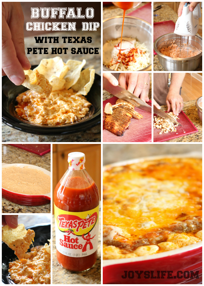 Buffalo Chicken Dip Recipe with Texas Pete Hot Sauce #TexasPete #ad #footballfood #recipe