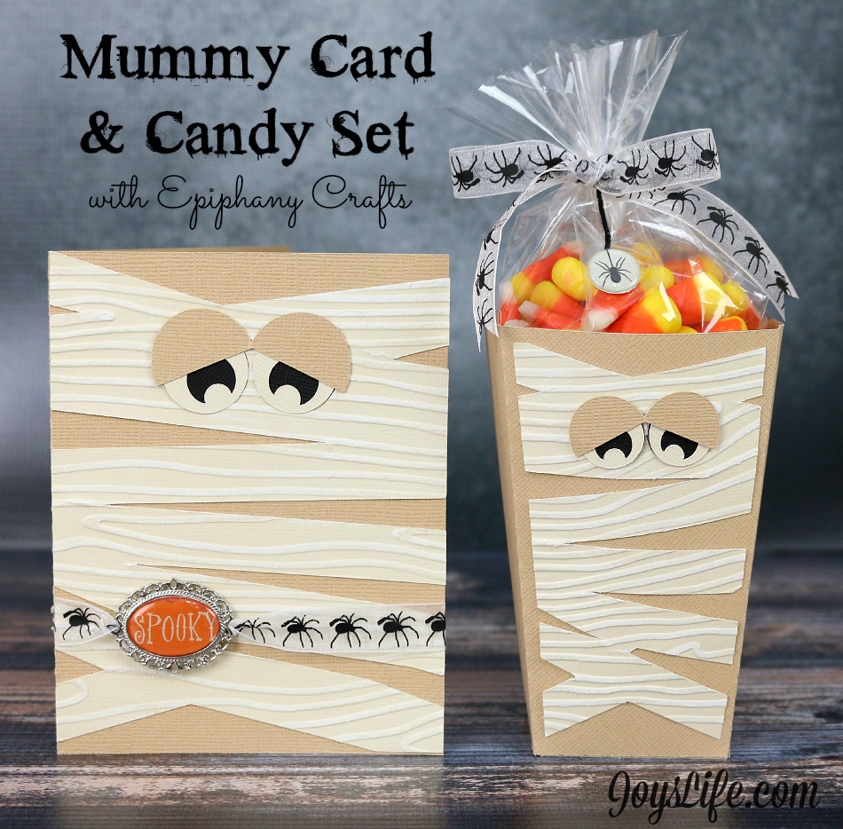 Mummy Card & Candy Set with Epiphany Crafts #EpiphanyCrafts #Halloween #Coredinations #Xyron #Craftwell #CutNBoss