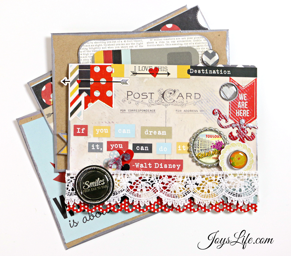 Post Card Envelope Mini Album #Spellbinders #minialbum #DecoArts