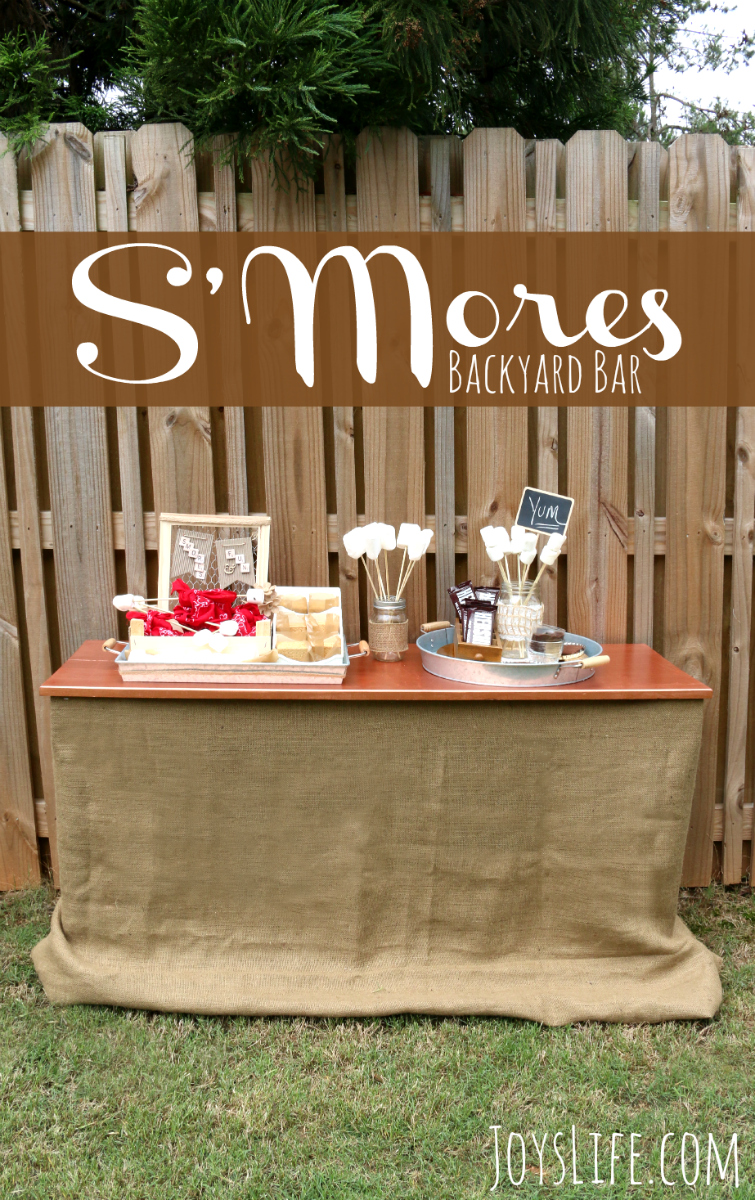 S'Mores Party Backyard Bar #LetsMakeSmores #Ad