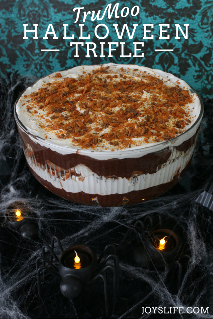 TruMoo Halloween Trifle #TruMooHalloween #orangescream #ad #trifle #dessert #halloween