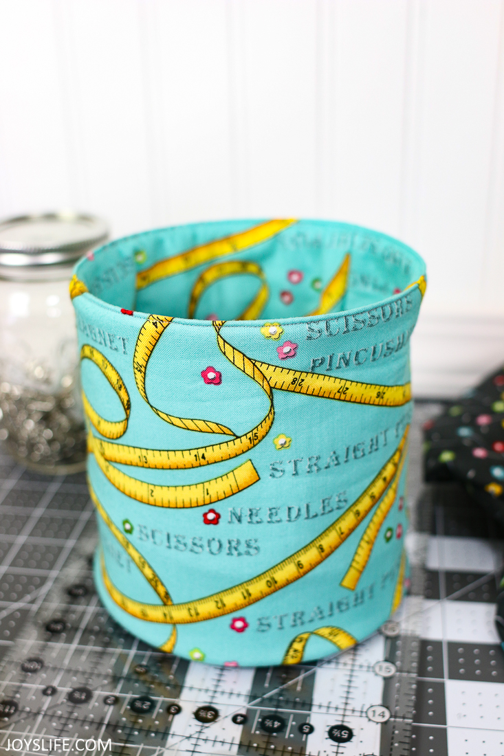 Sewing Themed Fat Quarter Pop Up Fabric Bucket