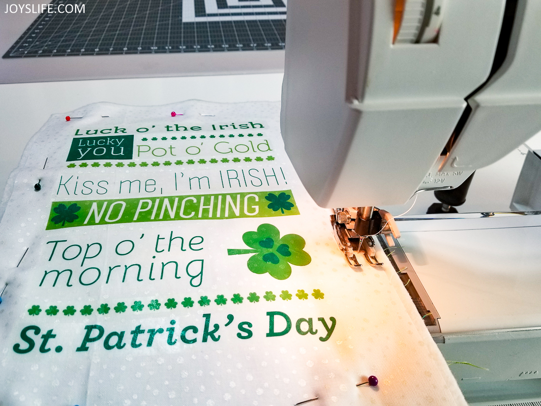 Sewing St. Patrick's Day wall hanging with Silhouette Heat transfer material