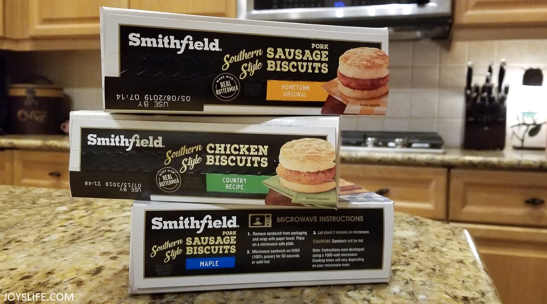 smithfield biscuit stacked boxes.