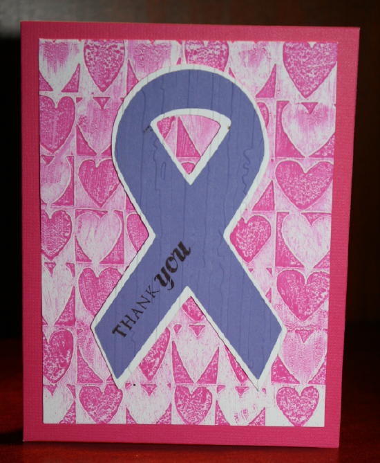 Alzheimer’s Ribbon Card from Cricut Stand and Salute