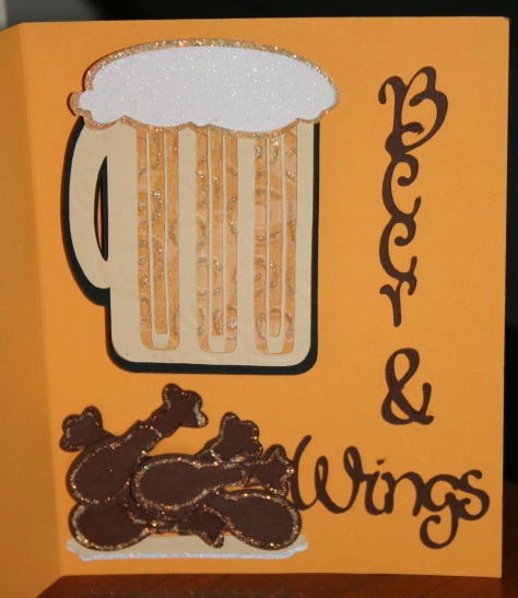 Beer & Wings Card with Cricut & Design Studio