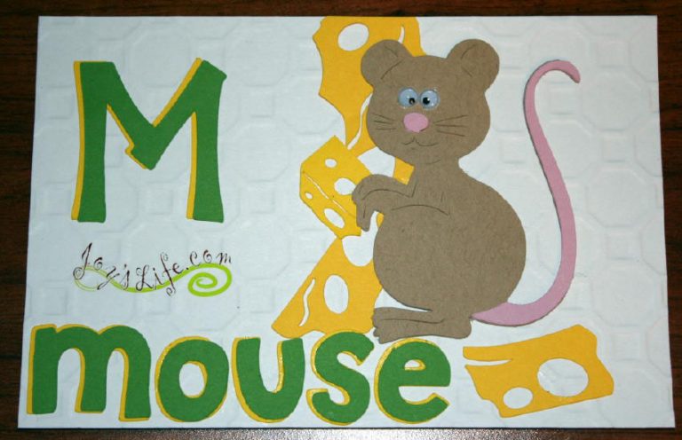 M is for Mouse for Cricut ABC book at joyslife