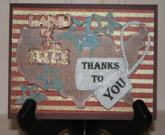 Land of the Free Cricut Card – Stand & Salute