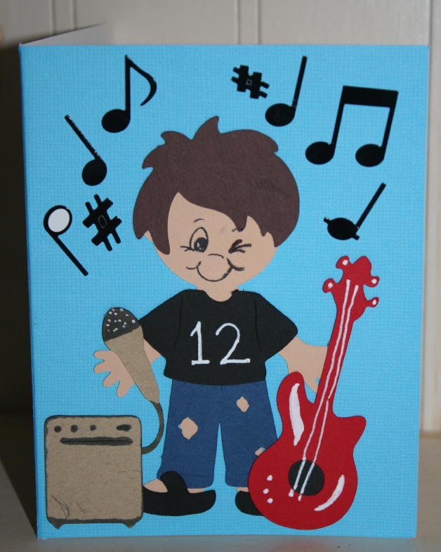 Everyday Paper Dolls Electric Guitar Card