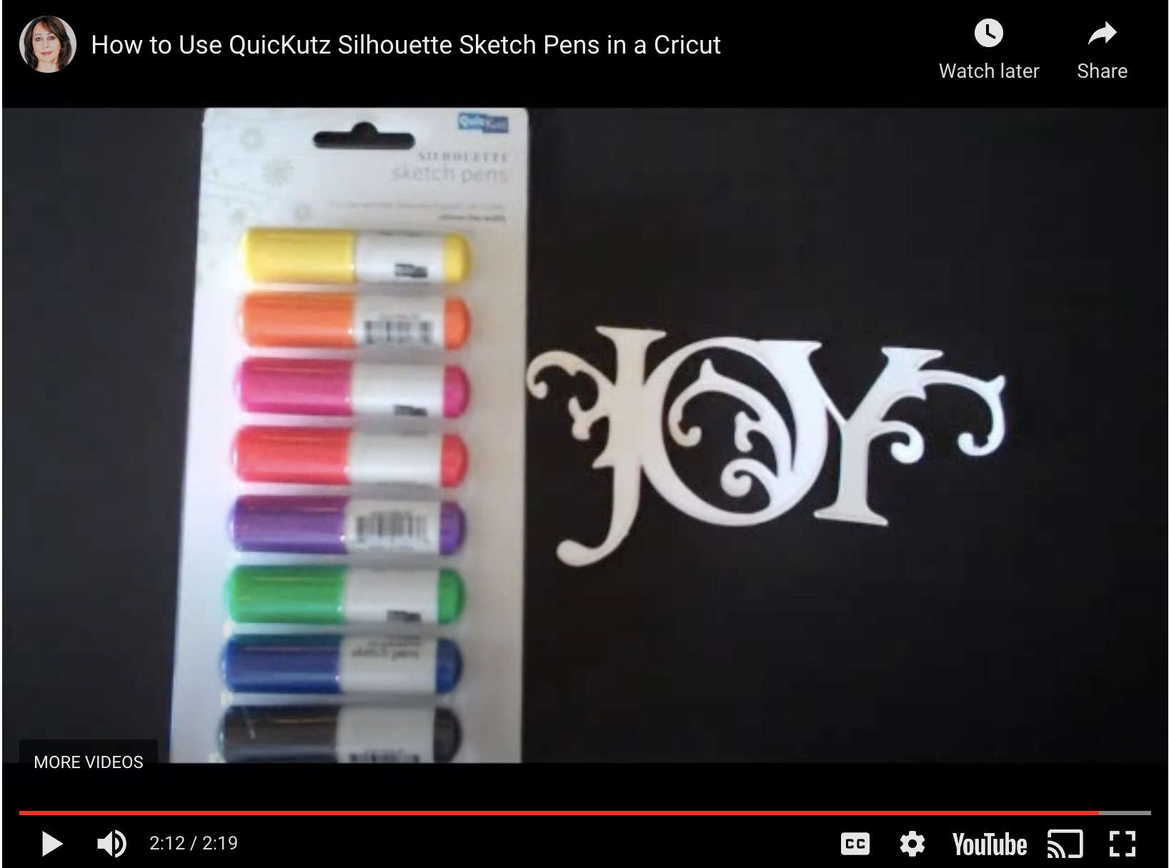 How to Use QuicKutz Silhouette Sketch Pens in a Cricut Video
