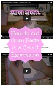 How to Cut Gum Paste in a Cricut Expression Video