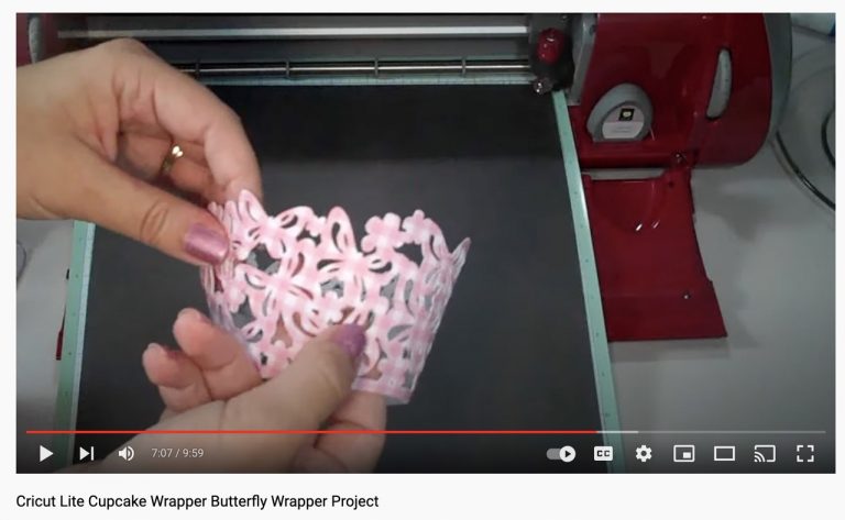 Cricut Lite Cupcake Wrapper Cartridge Butterfly Wrapper Project Video