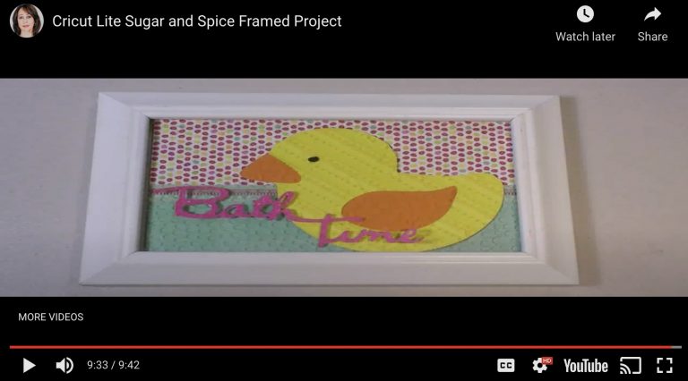 Cricut Lite Sugar and Spice Photo Frame Project Video – Blog Hop & Give A Way