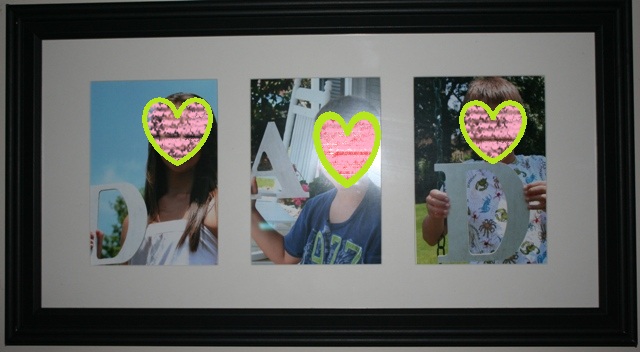 Father’s Day Photo Project – “DAD” Letter Pictures Framed