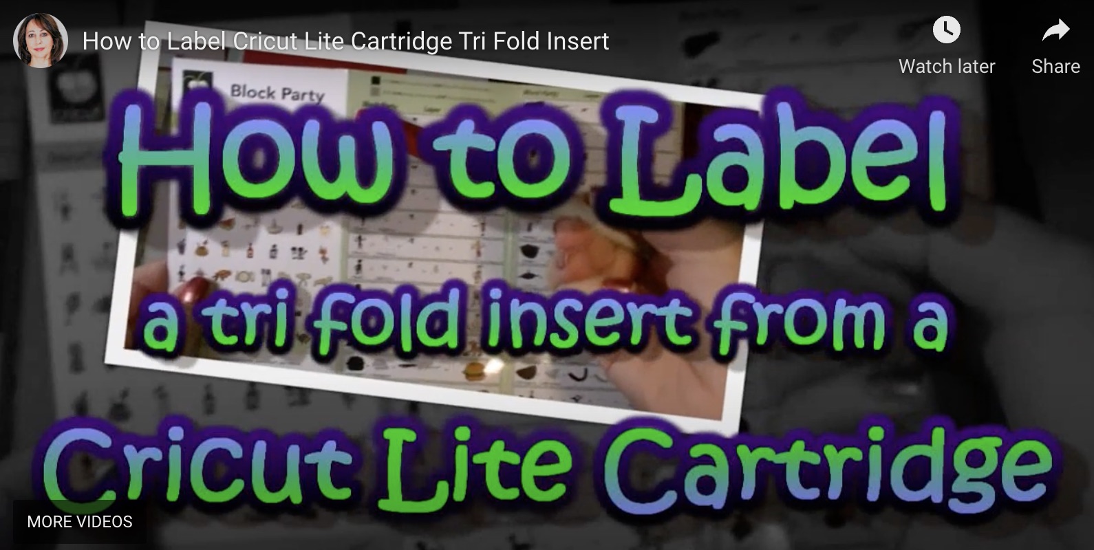 How to Label the Cricut Lite Cartridge Tri Fold Insert