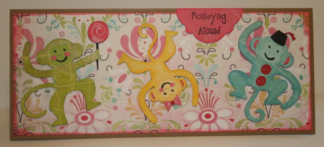 Ruthie monkeying around card