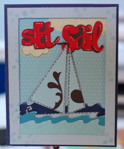 Featured Designer – Wall Decor & More Cricut Sailboat Card Using Joy’s Life Lots of Pun Stamp Set