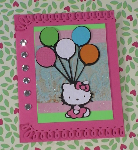 Hello Kitty Greetings Cricut Cartridge Birthday Card Times 2