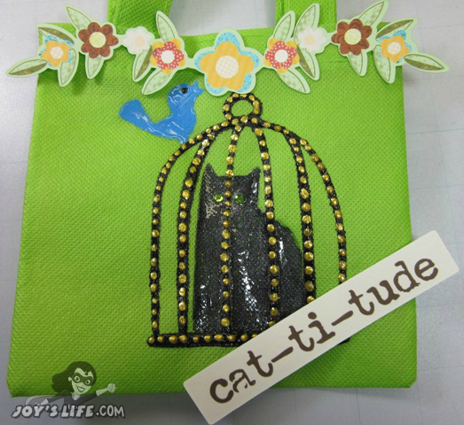 Painted Cat Bag using Cricut Meow, Tulip Fabric Paint, Viva Decor Pens & Vinyl + Cricut Imagine