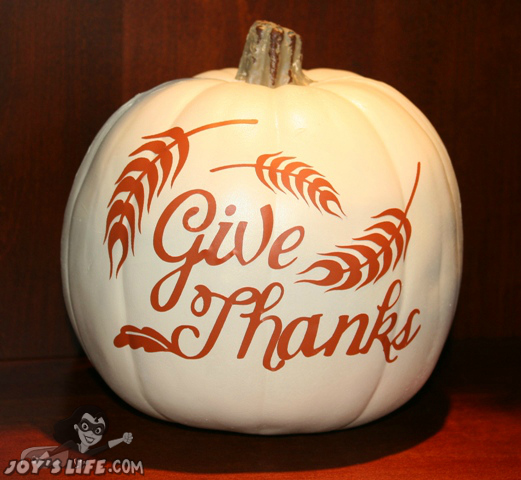 Cricut Thanksgiving Cartridge Vinyl Craft Pumpkin