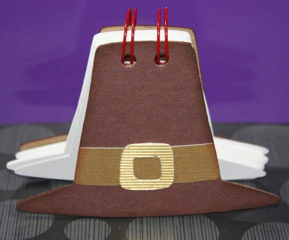 cricut pilgram hat notebook