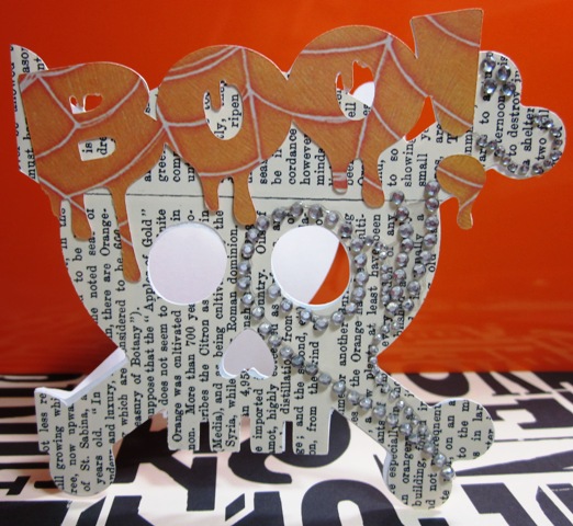 Skull Card using Gypsy, Life is a Beach & Martha Stewart Seasonal Cake Art Cricut Cartridge