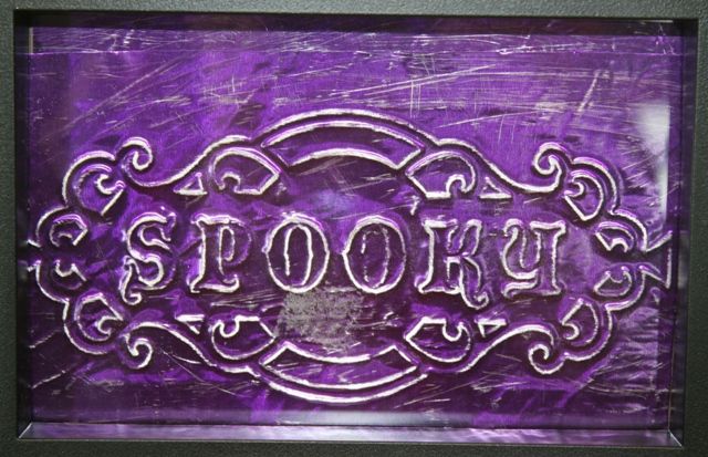 Embossed Metal Cri-Kits Halloween Sign