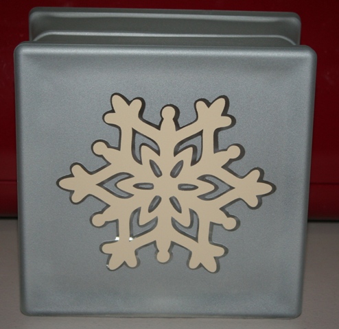 Frosted Glass Vinyl Snowflake Block