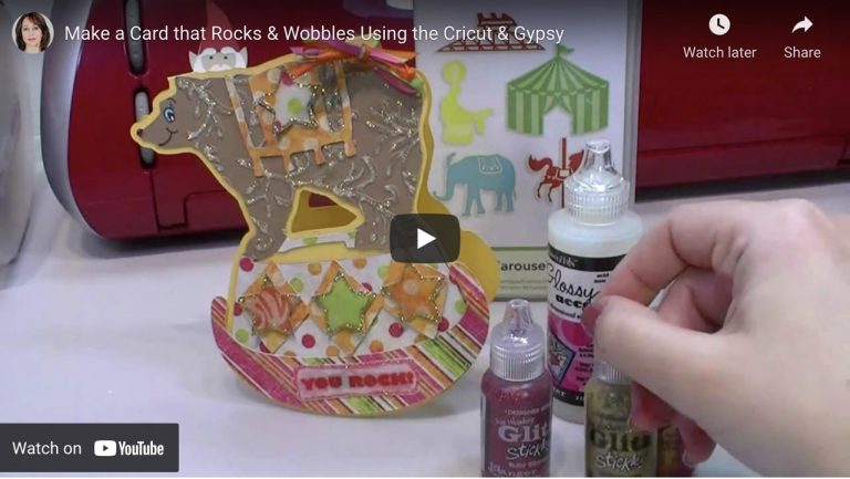 Peachy Keen Guest Designer Make a Card the Rocks & Wobbles with Cricut & Gypsy Video – Give Away