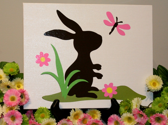 Vinyl Canvas Spring Rabbit from Cricut Kate’s ABC’s