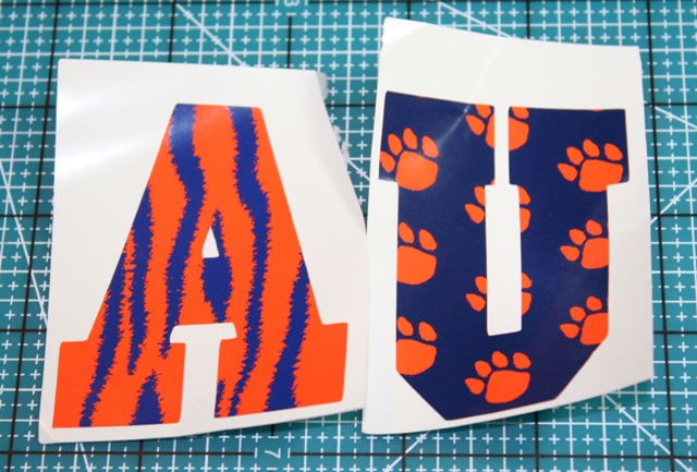 Cricut Lite Varsity Letter Auburn Tiger Car Vinyl