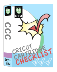 Cricut Cartridge Checklist UPDATED & ADDED FEATURE