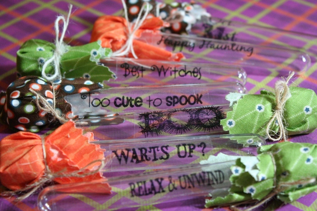 How to Make Clear Sticker Sentiments from Craft Stamps – Halloween Tubes