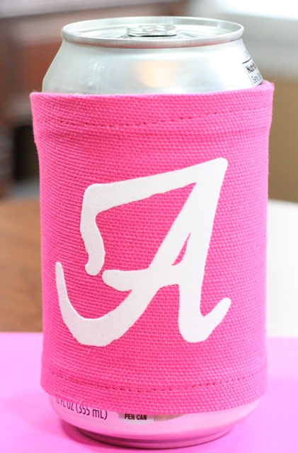 Football Friday – Flocked Iron On Vinyl Cup or Can Cozy