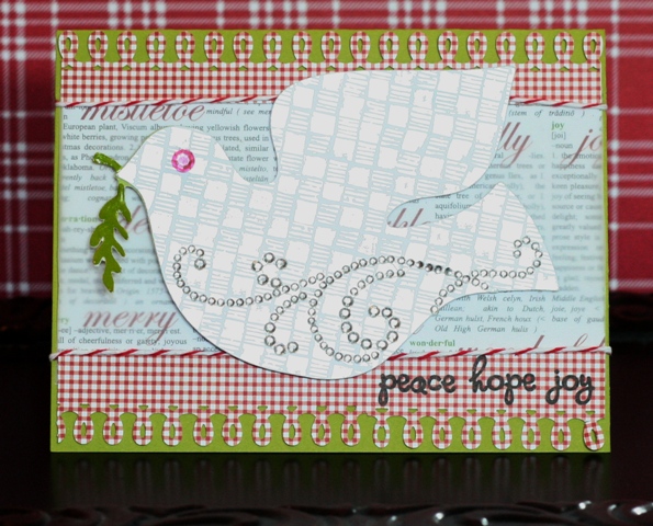 Holiday Cards Blog Hop – Scandinavian Cricut Cartridge Dove Card