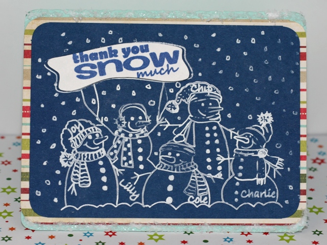 Silhouette Snowman Family Sketch Card & Give Away