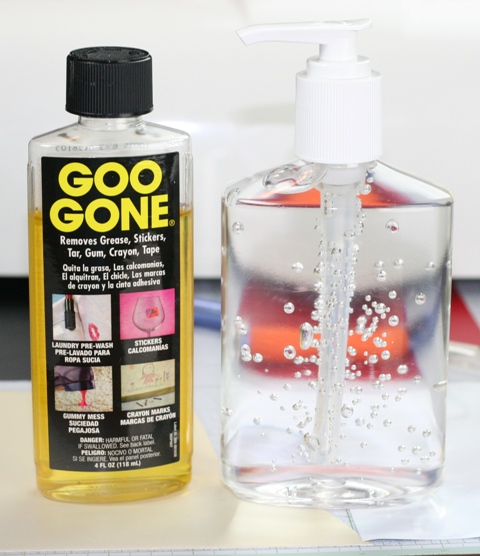 Goo Gone & Hand SANTAtizer bottle.