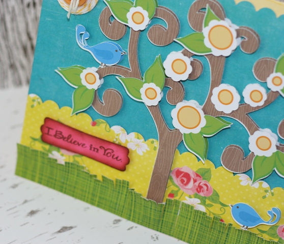 Spring Tree Card Lori Whitlock Design with Silhouette Cameo
