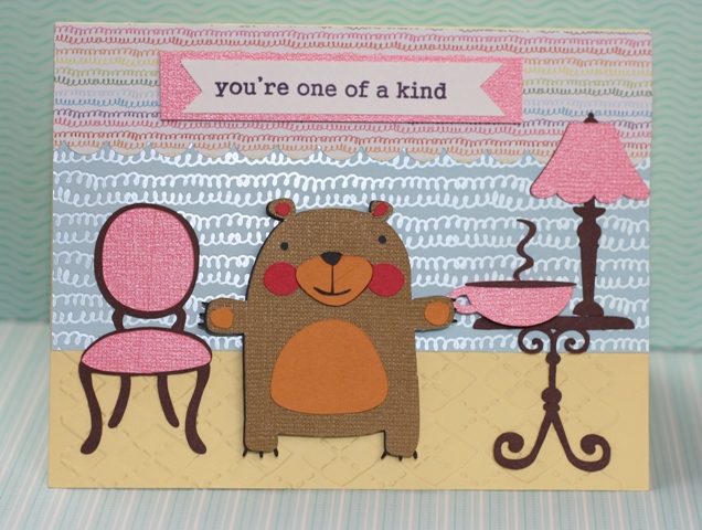Bear Card with KNK Zing, Lettering Delights & Make the Cut