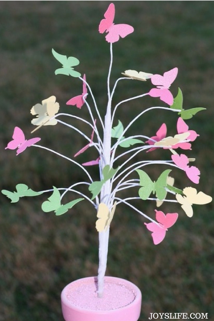 Spring Dollar Store Butterfly Tree with KNK Zing