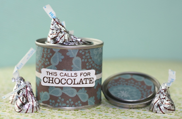 Adhesive Fabric Chocolate Treat Paint Can