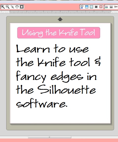 How to Use the Knife Tool and Fancy Edges in Silhouette Studio Software