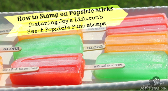 How to Stamp on Popsicle Sticks & Popsicle Recipe #popsicle #summercrafts #crafts #joyslife