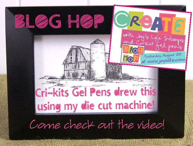 Cri-kit Gel Pen Blog Hop – Barn Framed Drawing