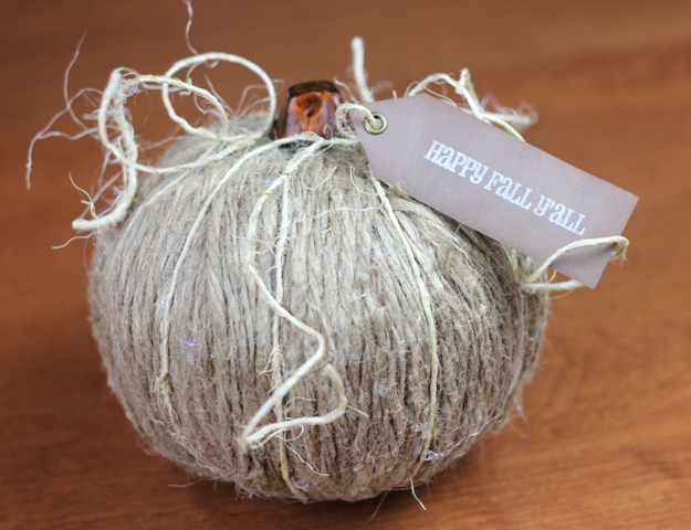 It’s All Fall Blog Hop – Twine Pumpkin