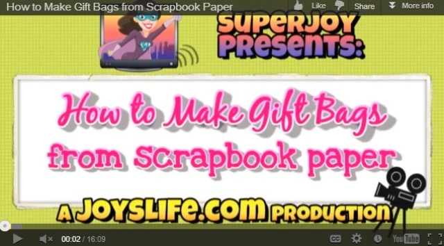 How to Make Bags from Scrapbook Paper VIDEO