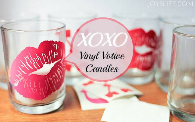 Kissy Lips and XOXO Vinyl Votive Candles Project